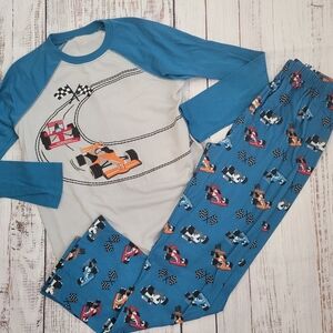 Gymboree Boys Pajamas Set PJ Race Cars 10-12 Large